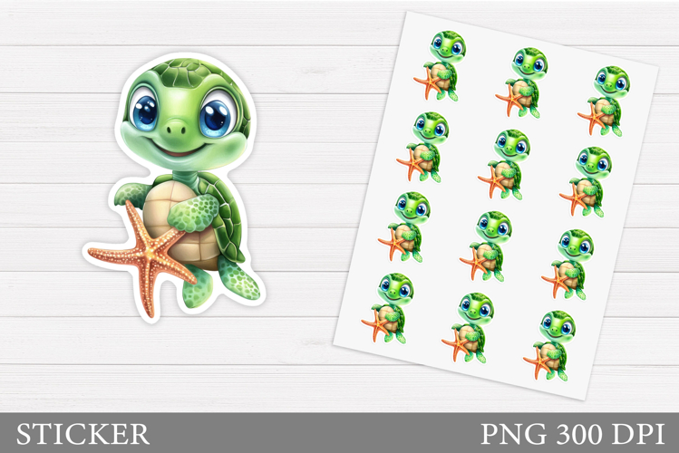 Cute Turtle Clipart Image 24
