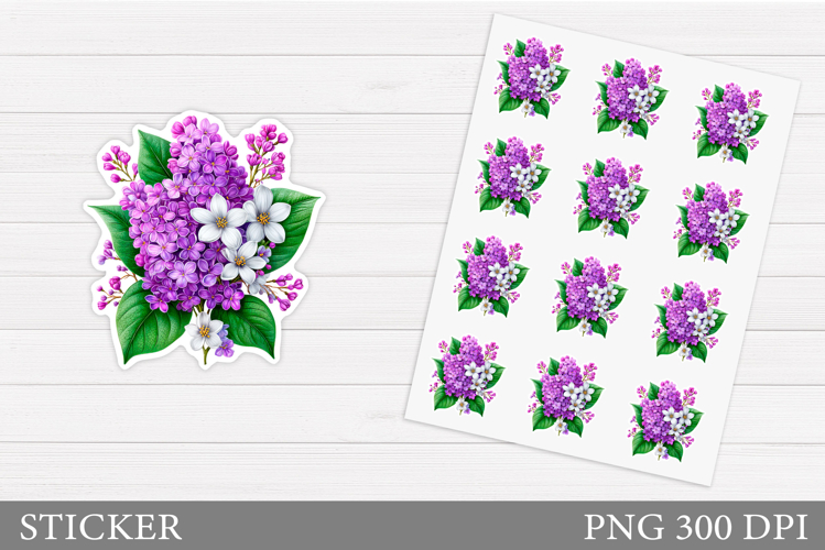 Flowers Sticker Design. Floral Sticker Printable