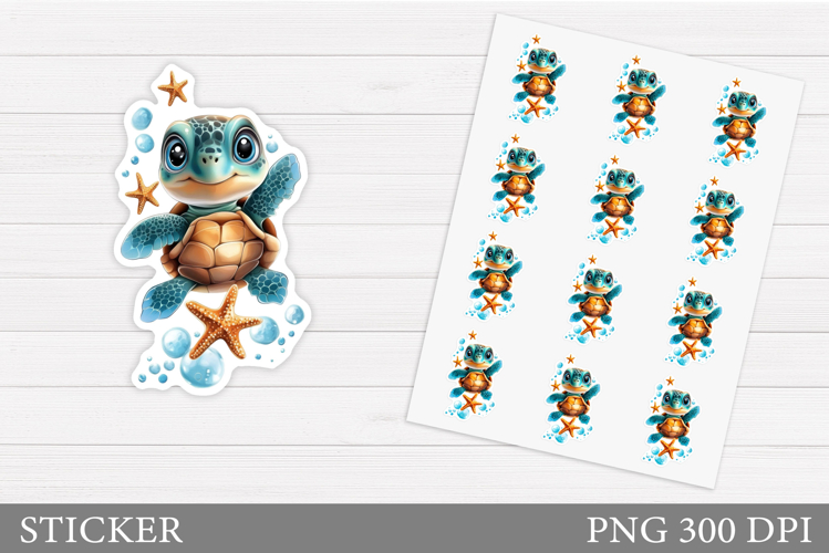 Cute Turtle Clipart Image 6