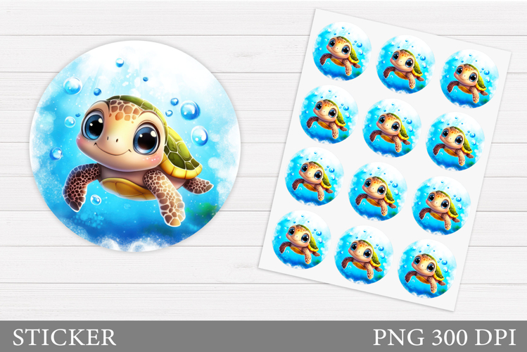 Cute Turtle Clipart Image 5