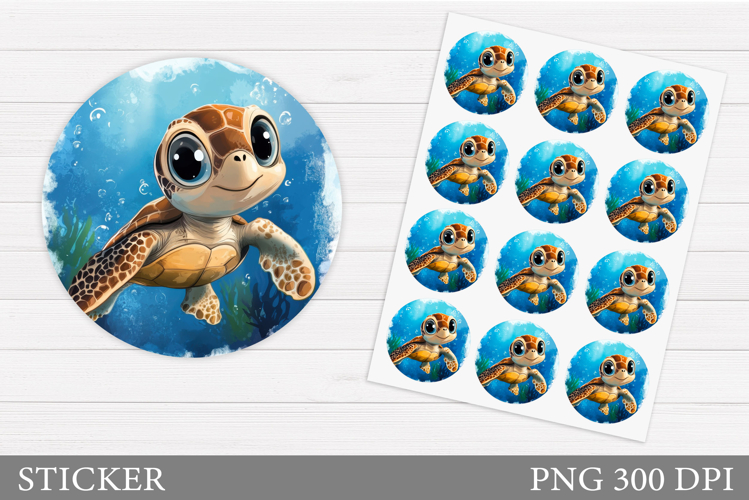 Cute Turtle Clipart Image 3