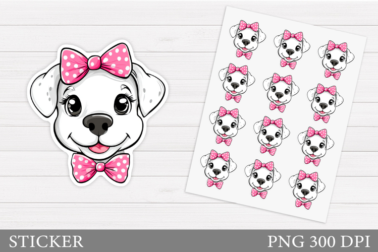 Cute Dog Stickers Design. Dog Sticker Printable
