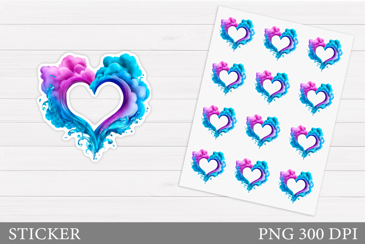 Heart Stickers Design. Valentines Sticker Printable