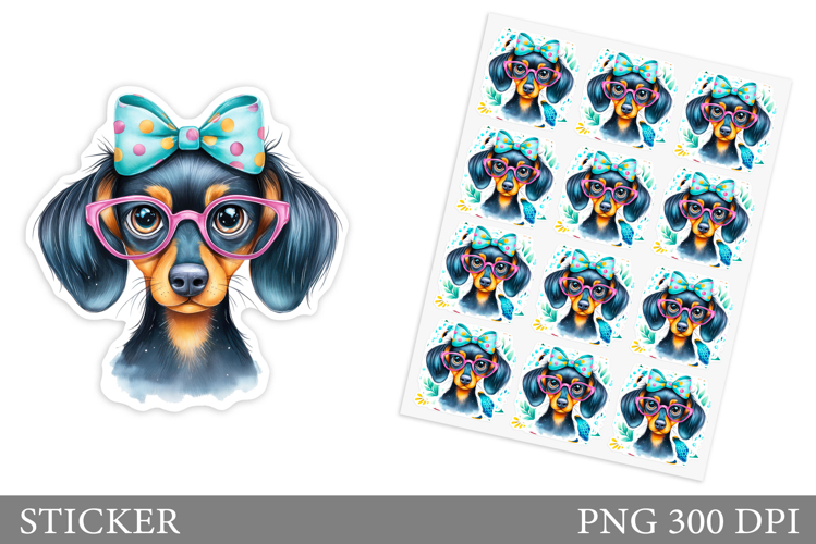 Cute Dog Stickers Design. Dog Sticker Printable