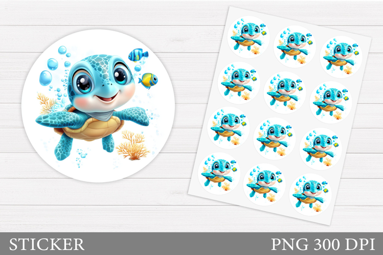 Cute Turtle Clipart Image 23