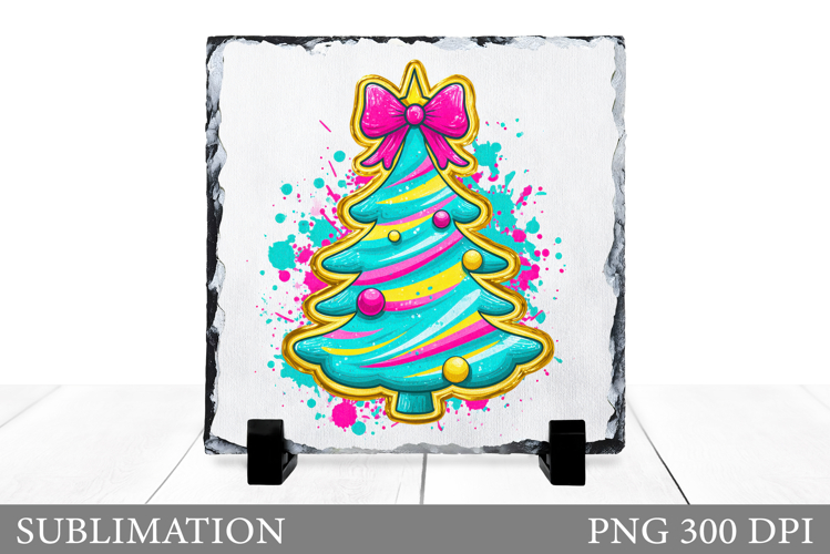 Christmas Tree Sublimation. Christmas Tree Slate Design