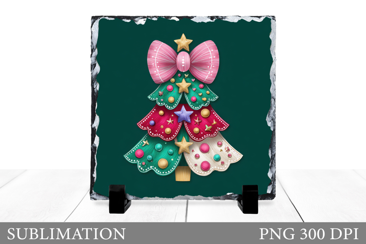 Christmas Tree Sublimation. Christmas Tree Slate Design