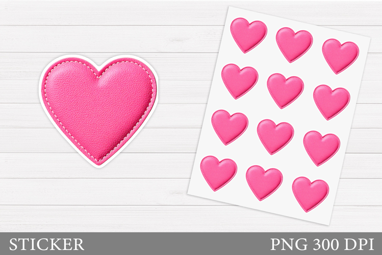 Heart Stickers Design. Valentines Sticker Printable