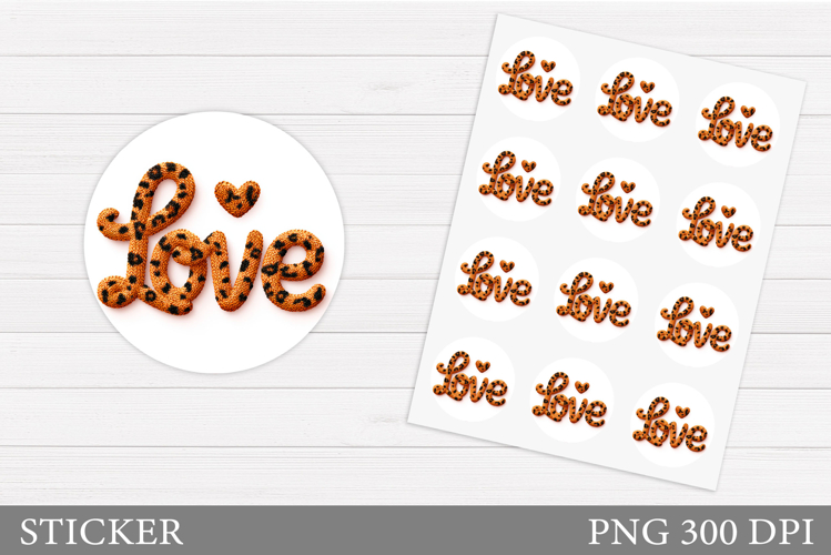 Love Sticker Printable. Valentines Sticker Design