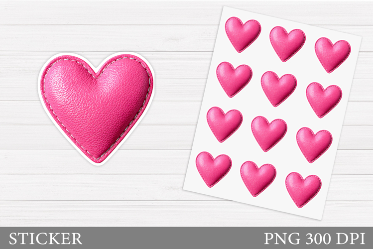 Heart Stickers Design. Valentines Sticker Printable