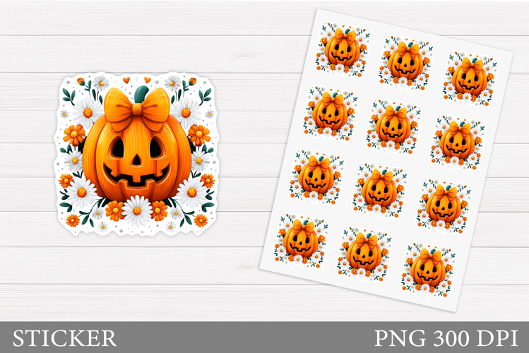 Halloween Pumpkin Sticker. Pumpkin Stickers Printable