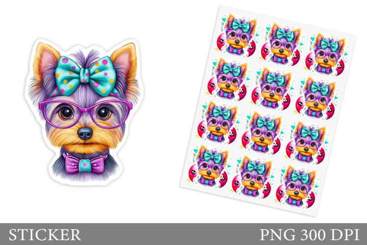 Cute Dog Stickers Design. Dog Sticker Printable