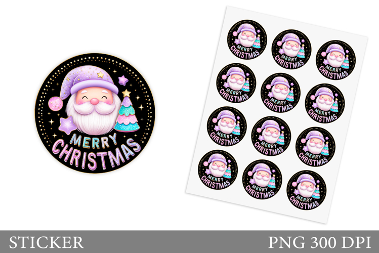 Merry Christmas Sticker. Christmas Sticker Printable