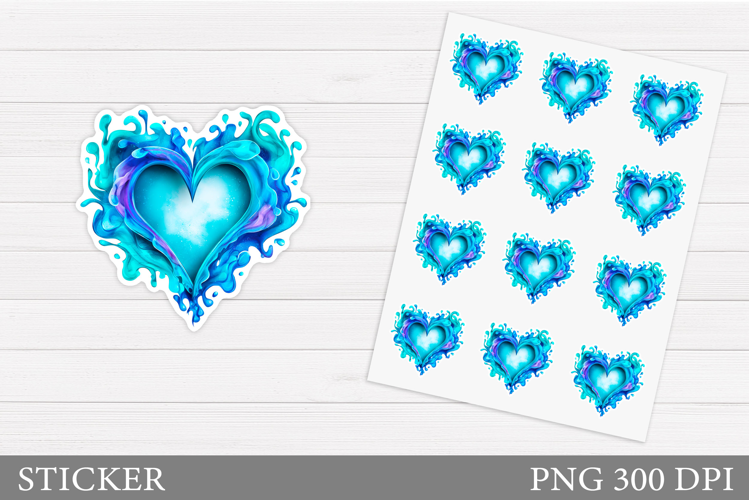 Heart Stickers Design. Valentines Sticker Printable