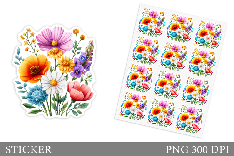 Watercolor Flowers Image 4