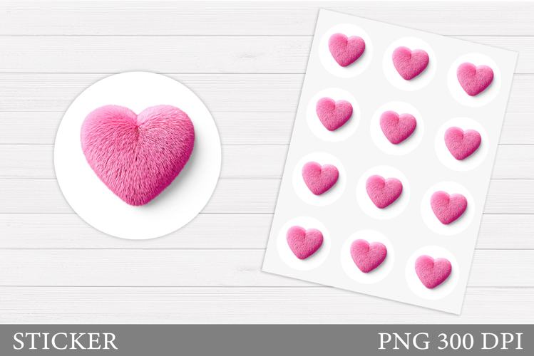 Heart Stickers Design. Valentines Sticker Printable
