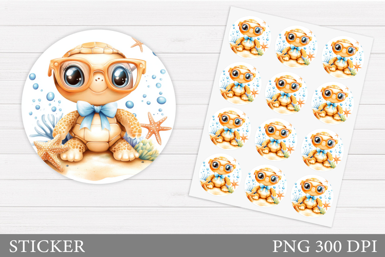 Cute Turtle Clipart Image 17