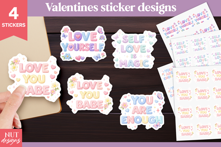 Valentine Self-Love Sticker Mental Health Self-love