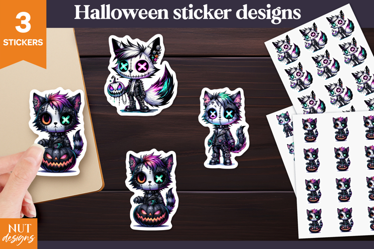 Gothic Halloween Stickers Halloween Creepy cute stickers