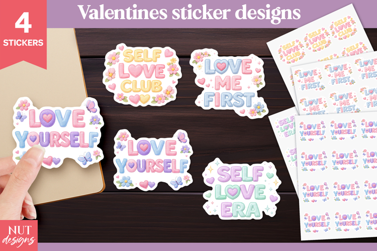 Valentine Self-Love Sticker Mental Health Self-love