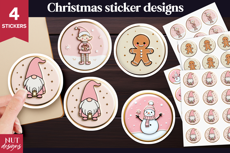 Christmas stickers printable Enamel Pin Christmas Stickers