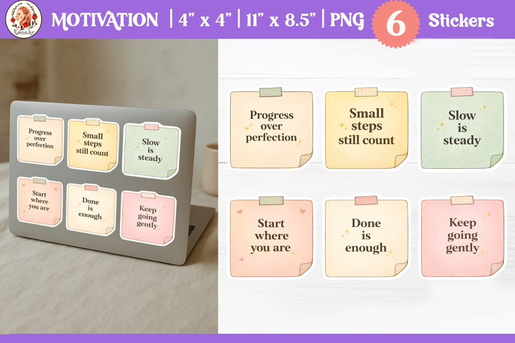 Printable Pastel Stickers, Positive Quotes