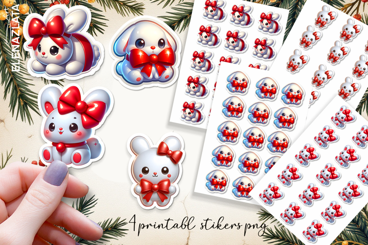 Cute christmas 3d Stickers | Christmas Stickers