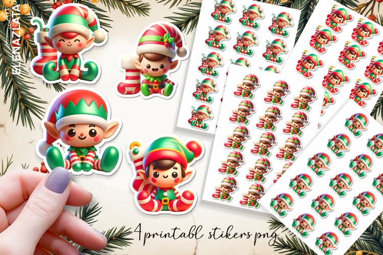 Cute christmas 3d Stickers | Christmas Stickers