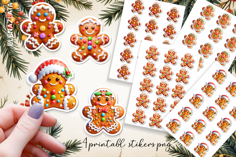 Cute christmas 3d Stickers | Christmas Stickers