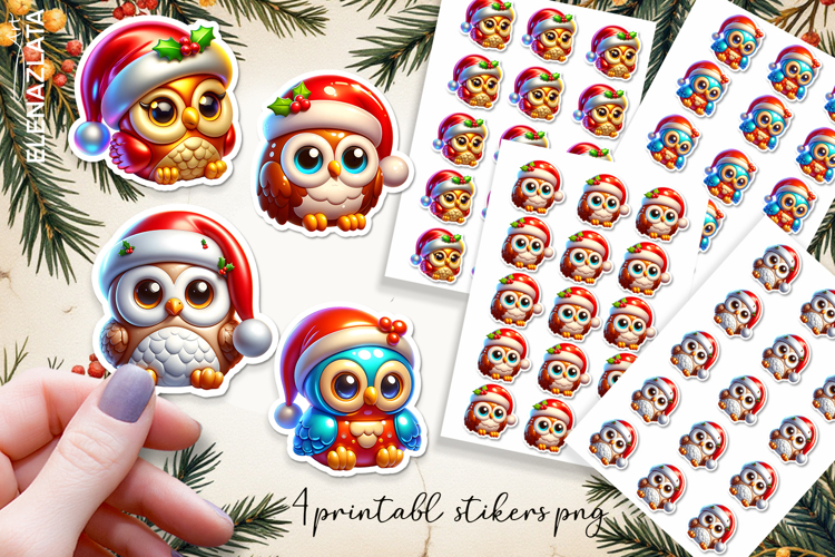 Cute christmas 3d Stickers | Christmas Stickers