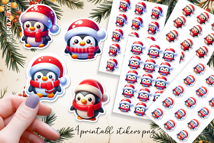 Cute christmas 3d Stickers | Christmas Stickers