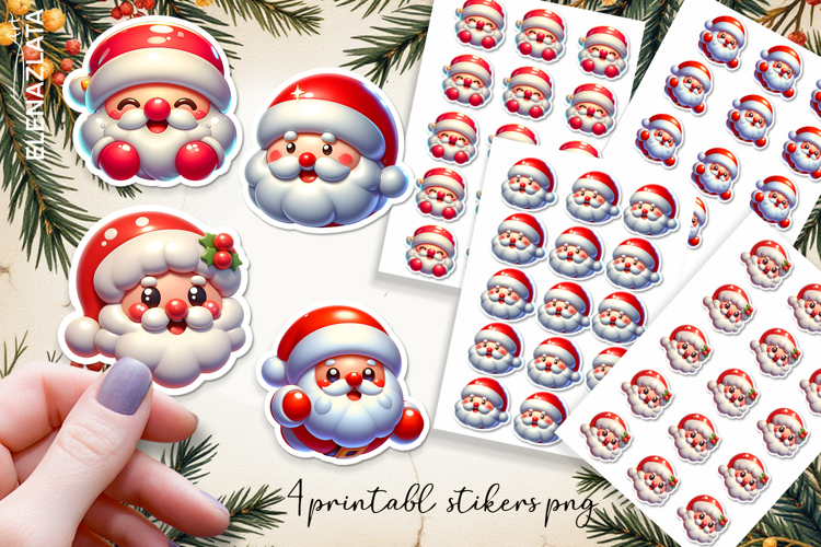 Cute christmas 3d Stickers | Christmas Stickers