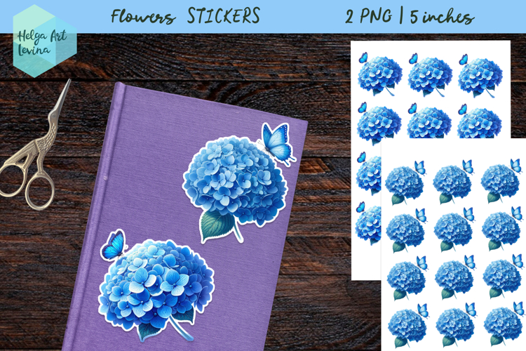 Stickers printable PNG, Flowers