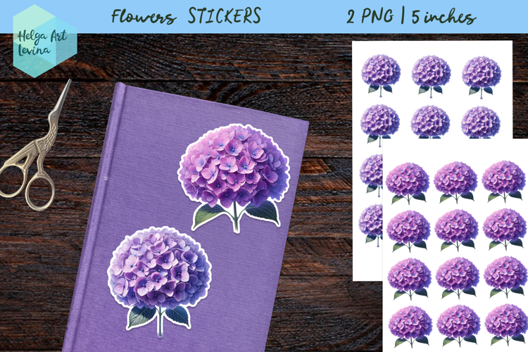 Stickers printable PNG, Flowers