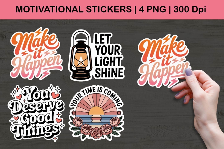 Motivational Quote Stickers PNG | Inspirational Designs