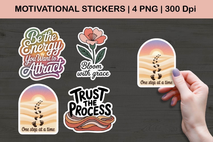 Motivational Quote Stickers PNG | Positive Inspirational Art
