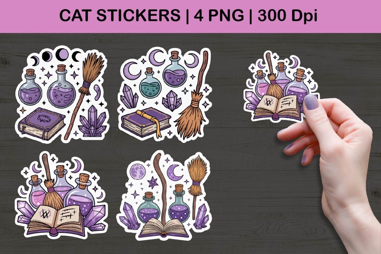 Witchcraft Sticker Illustrations | Magic Potion PNG Art