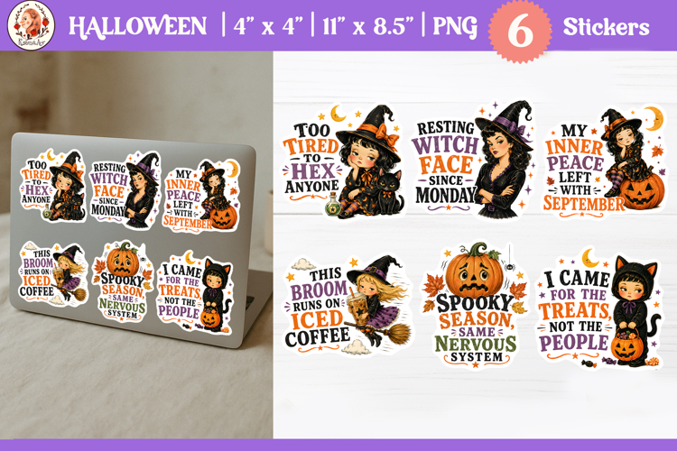 Funny Halloween Sticker Adulting Humor