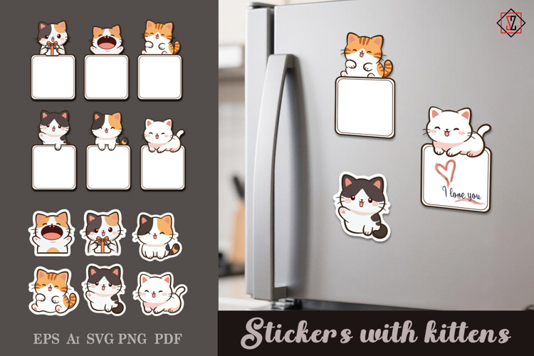 Kitten Stickers_2/Vector