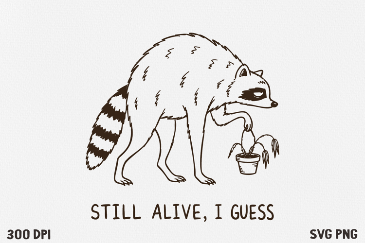 Funny Raccoon SVG PNG, Viral raccoon meme.