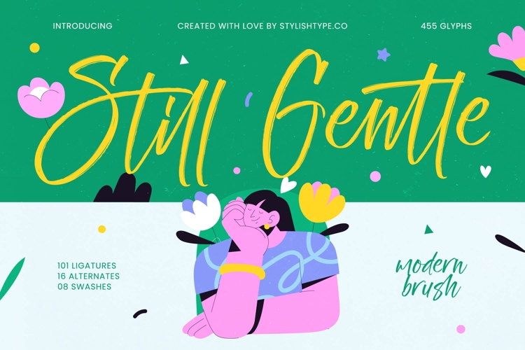 Still Gentle - Modern Brush Font