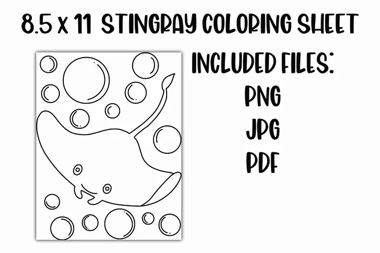 Stingray Kids' Coloring Sheet