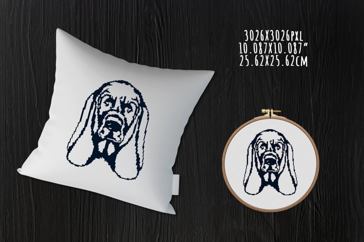 Cross Stitch Pattern Basset Dog example image 1