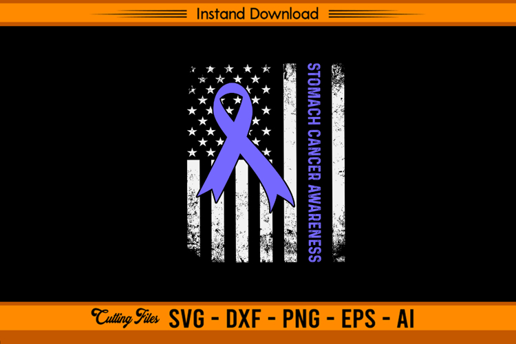 Stomach Cancer Awareness Flag SVG Design File