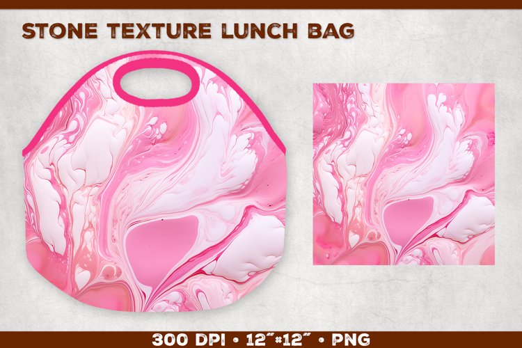 Stone Texture Lunch Bag Sublimation Design. Lunch Bag Design