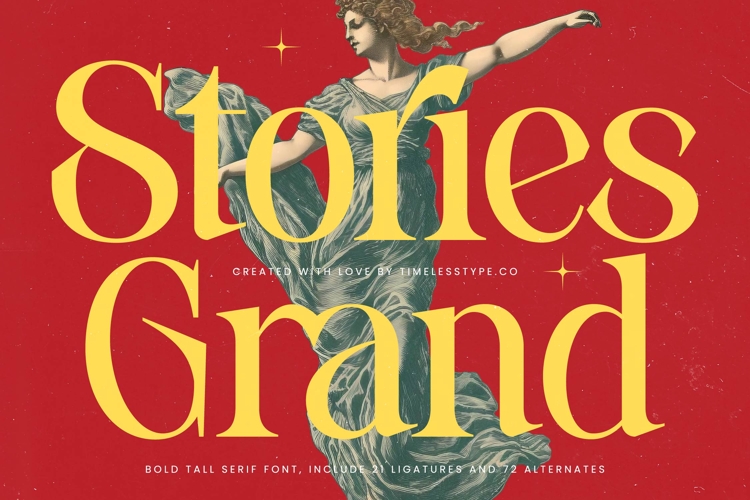 Stories Grand - Bold Tall Serif Font