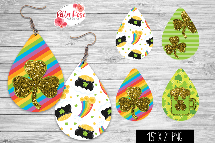St Patricks Day | 4 Sets of Teardrop Earrings