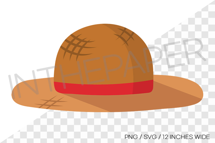 Cute Straw Brown hat PNG summer clipart illustration svg