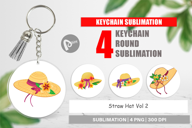 Keychain Straw Hat example image 1