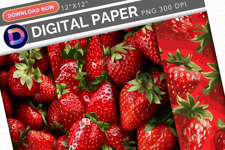 Strawberry Digital Paper
